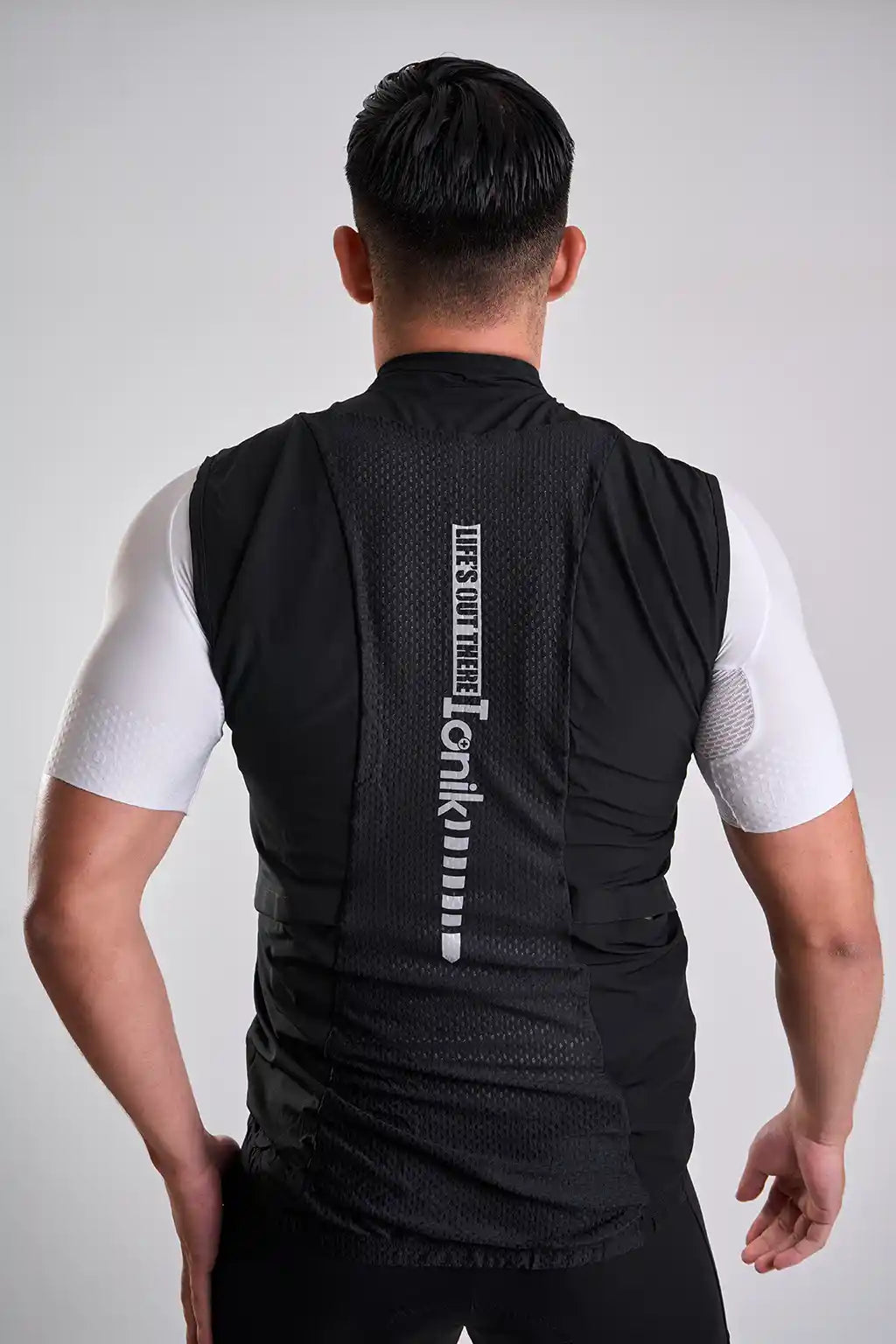 Chaleco negro Fresh Basic Holgado de ciclismo para hombre