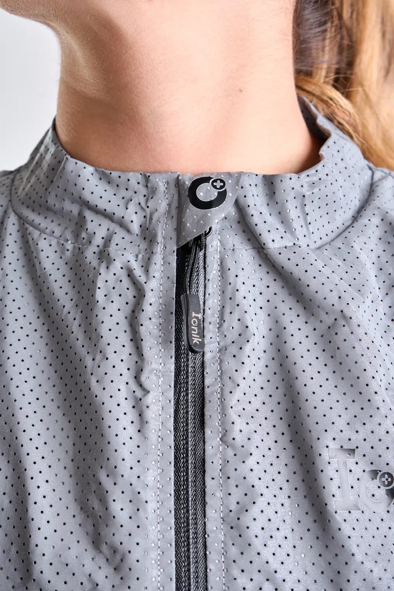 Chaleco de ciclismo UNISEX reflectivo gris-9