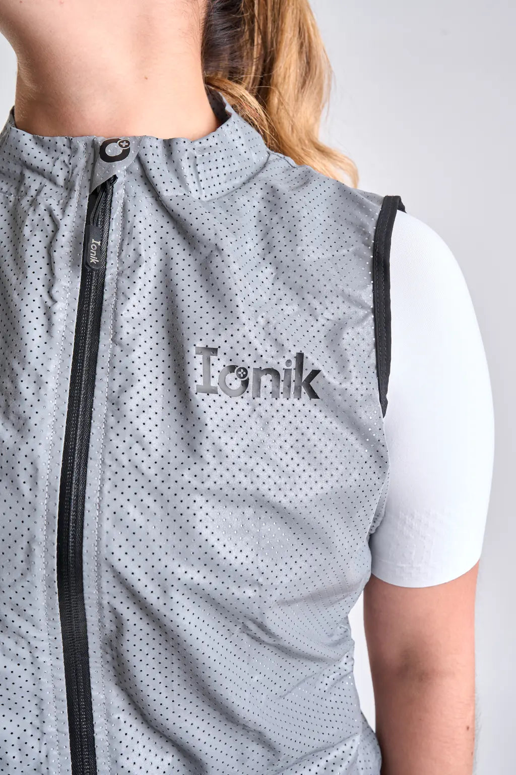 Chaleco de ciclismo UNISEX reflectivo gris-8