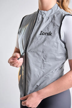Chaleco de ciclismo UNISEX reflectivo gris-6