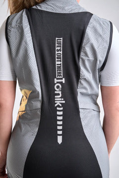 Chaleco de ciclismo UNISEX reflectivo gris-2