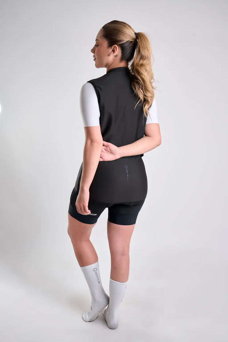 Chaleco negro térmico de ciclismo UNISEX-11