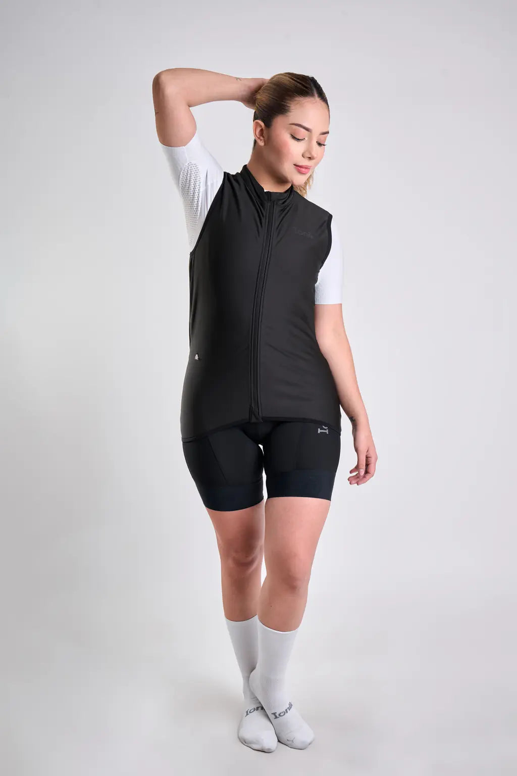 Chaleco negro térmico de ciclismo UNISEX-10