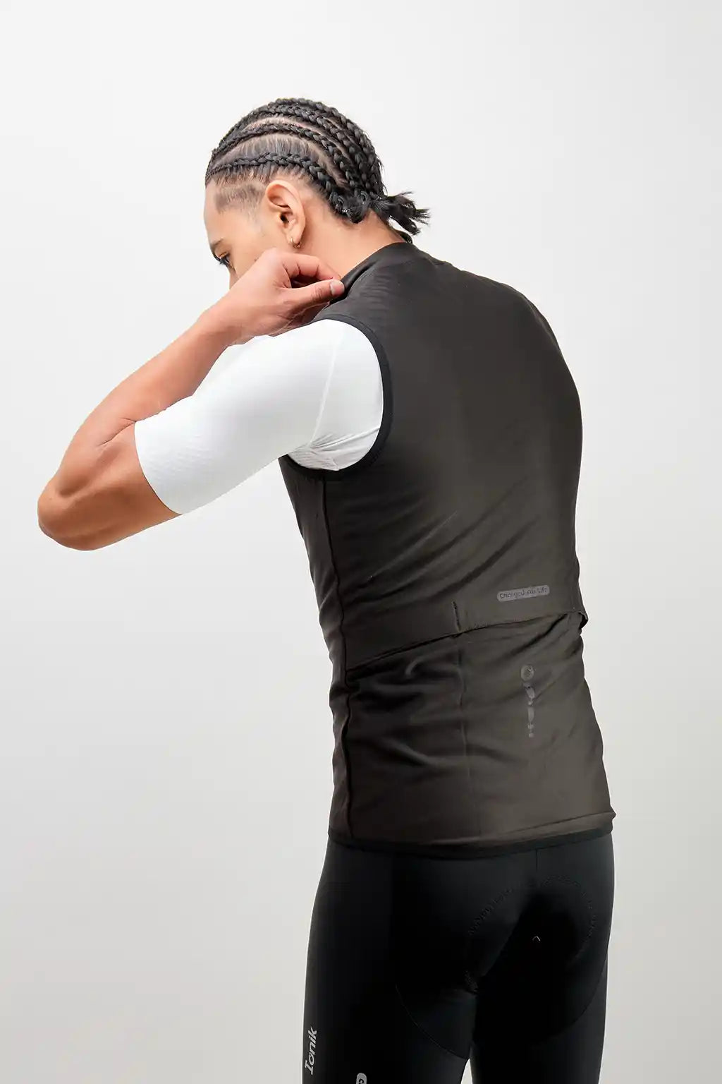 Chaleco negro térmico de ciclismo UNISEX-14
