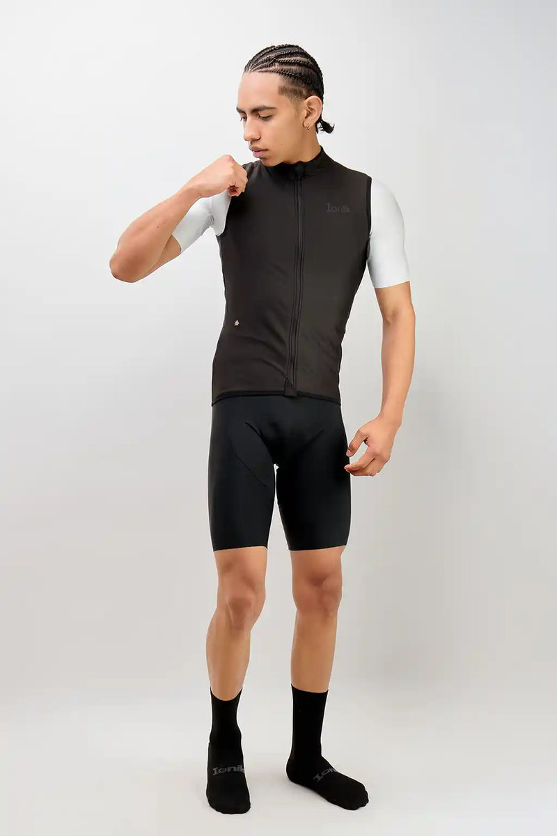 Chaleco negro térmico de ciclismo UNISEX-16