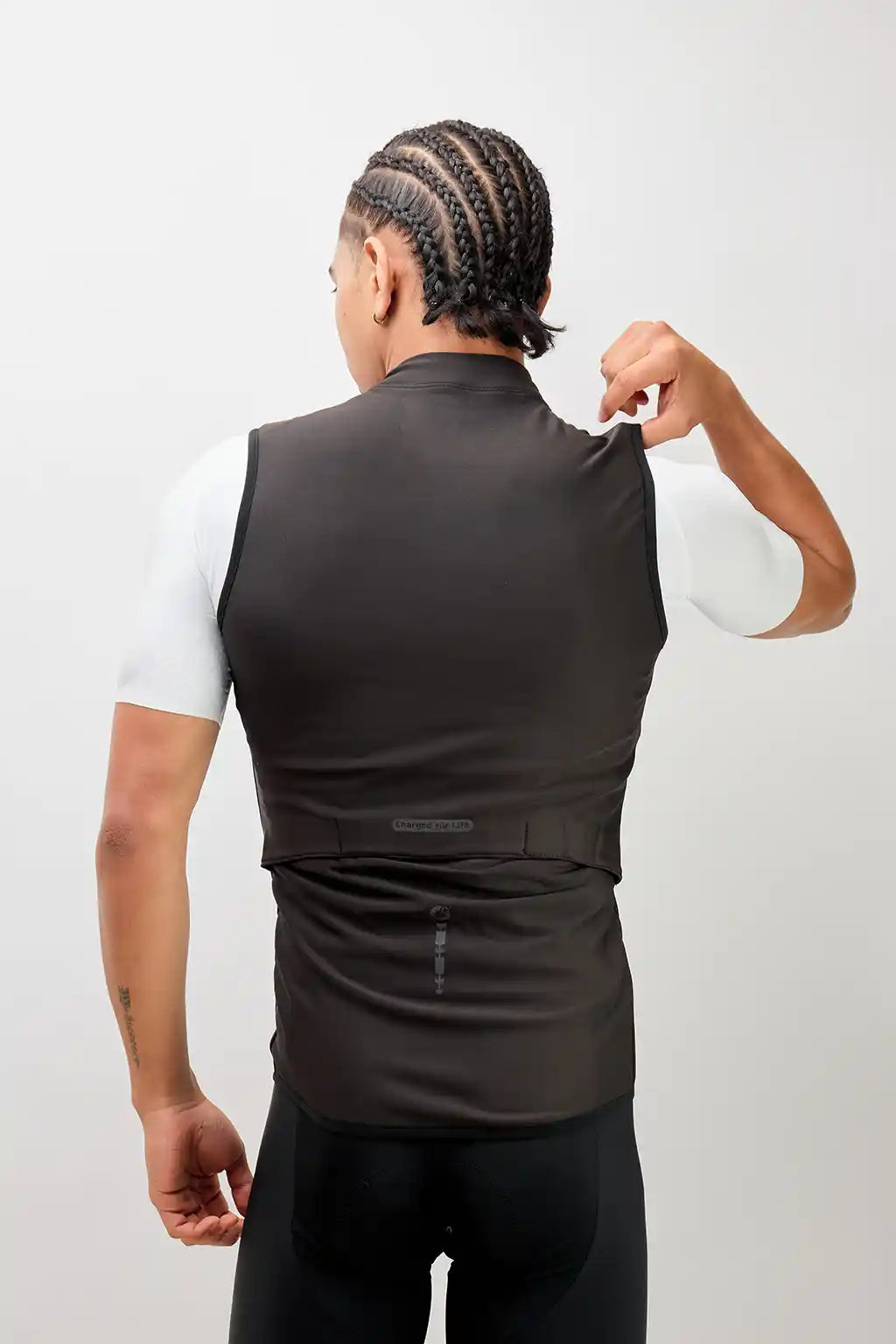 Chaleco negro térmico de ciclismo UNISEX-17