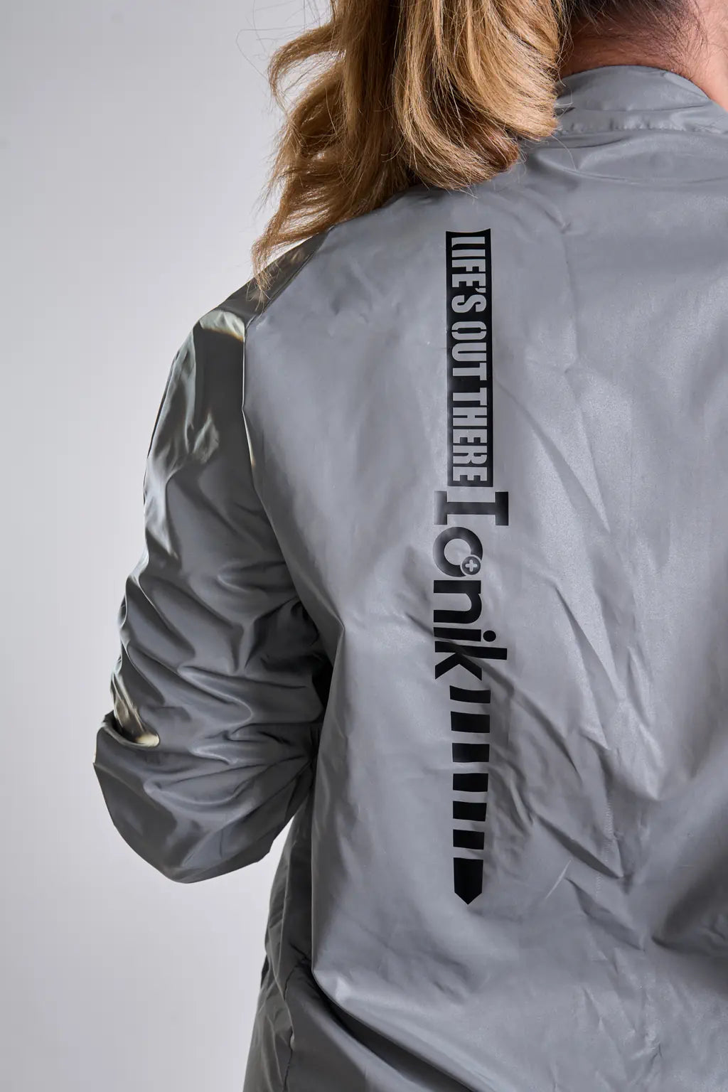 Chaqueta reflectiva de ciclismo gris UNISEX Springcool-9