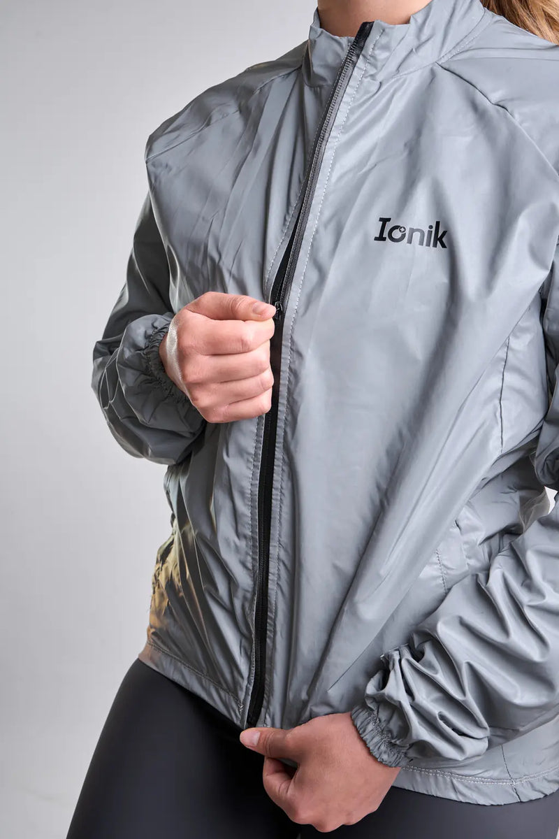 Chaqueta reflectiva de ciclismo gris UNISEX Springcool-5