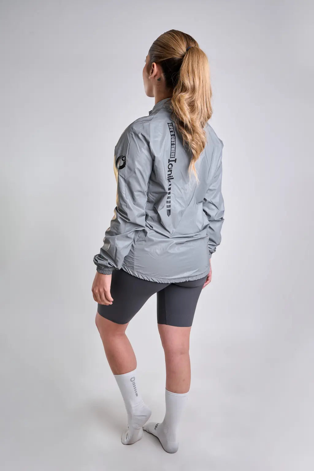 Chaqueta reflectiva de ciclismo gris UNISEX Springcool-13