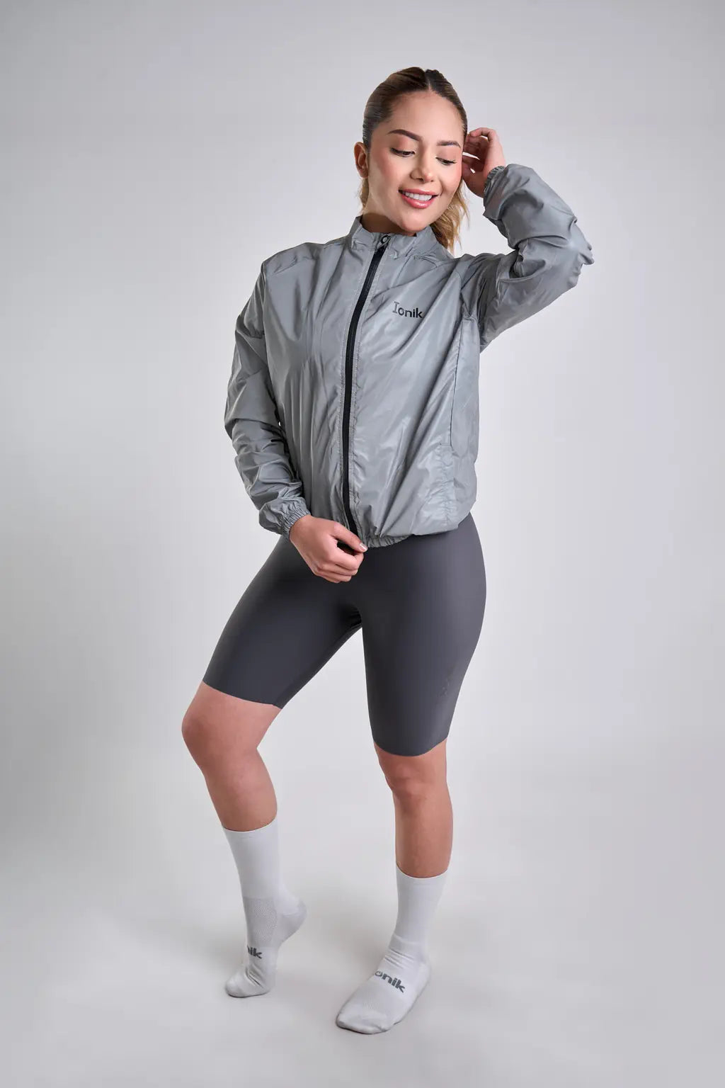 Chaqueta reflectiva de ciclismo gris UNISEX Springcool