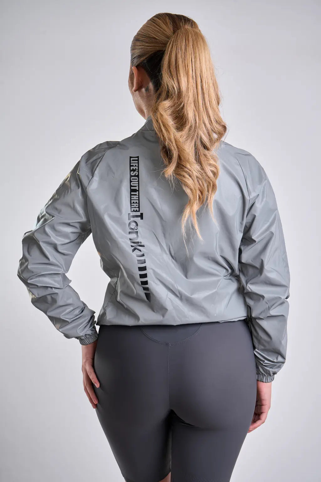 Chaqueta reflectiva de ciclismo gris UNISEX Springcool-12