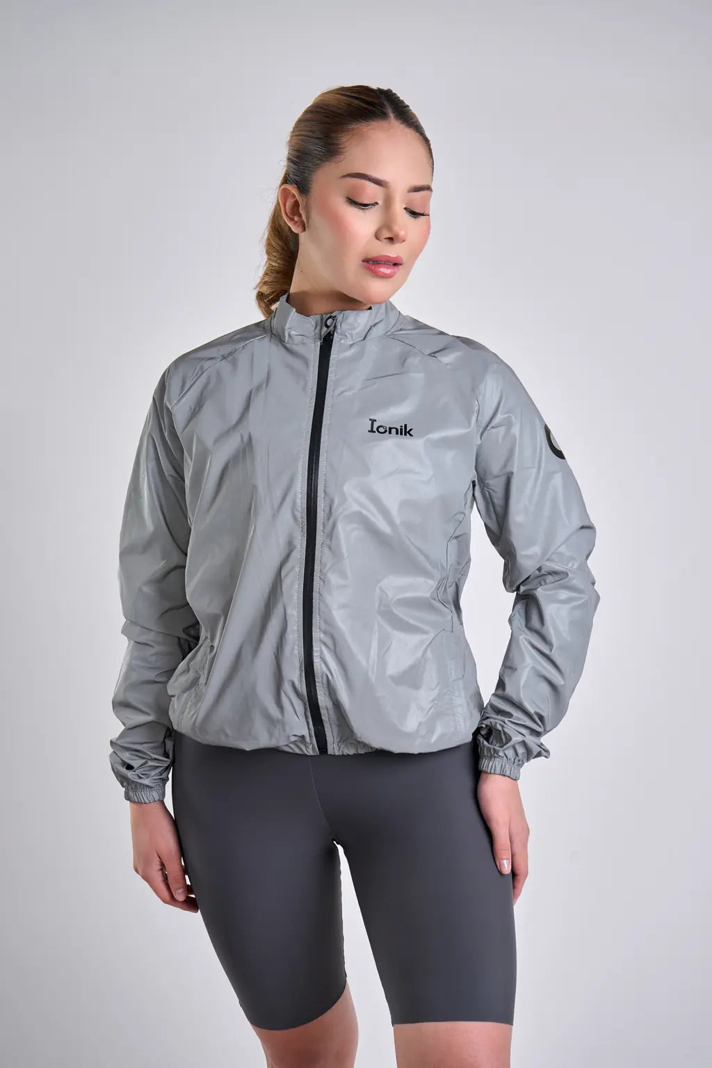 Chaqueta reflectiva de ciclismo gris UNISEX Springcool-1