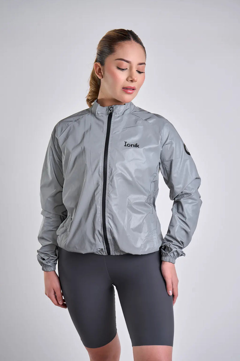 Chaqueta reflectiva de ciclismo gris UNISEX Springcool-1