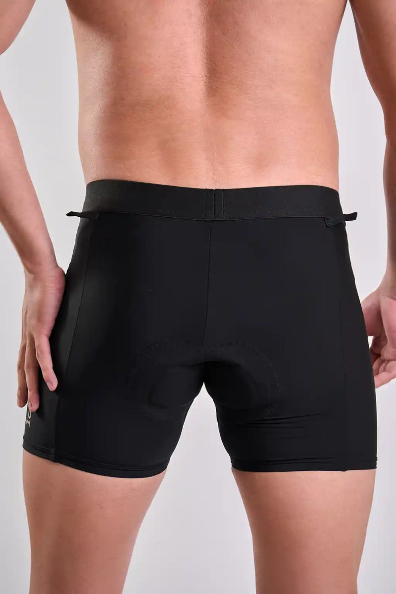 Boxer negro Enduro DH con Badana para hombre-2