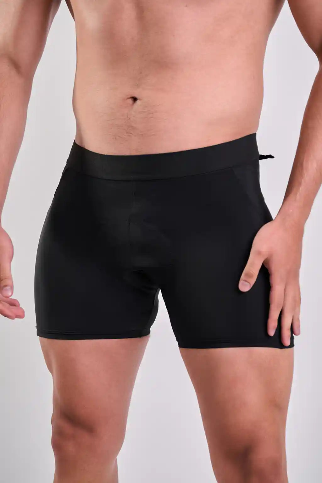 Boxer negro Enduro DH con Badana para hombre