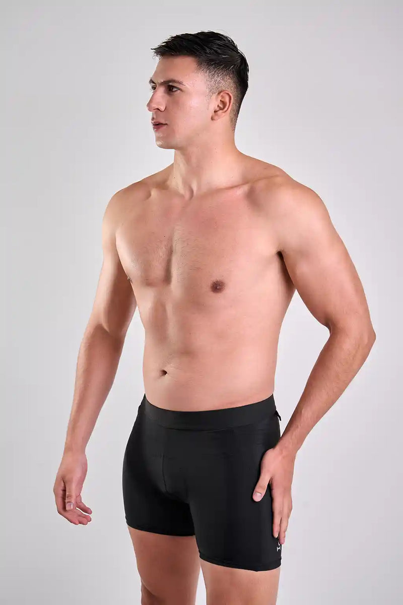 Boxer negro Enduro DH con Badana para hombre-9