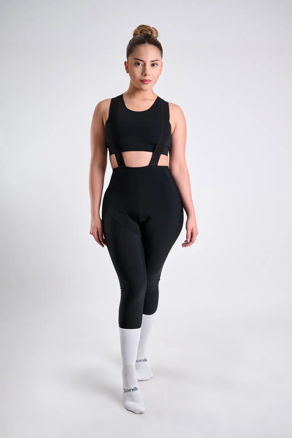 Badana Pantalón de ciclismo para mujer negro con cargadera-10
