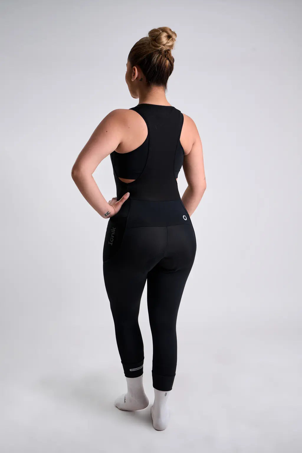 Badana Pantalón de ciclismo GRAVEL para mujer negro con cargadera-9