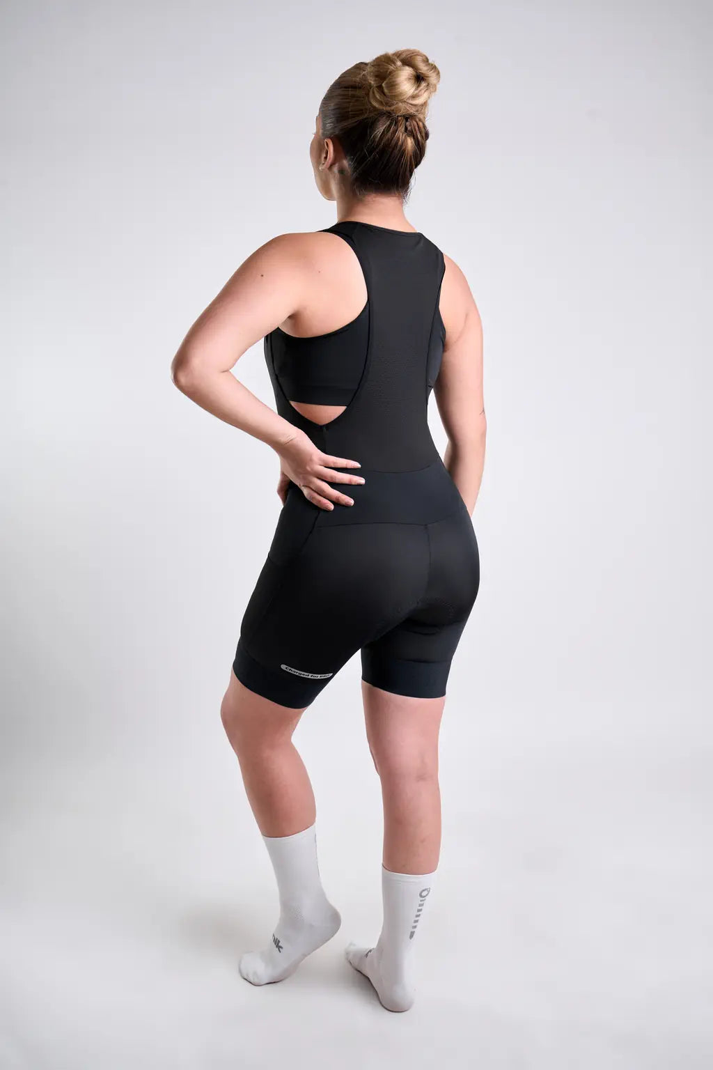 Pantaloneta Badana negra de Ciclismo para mujer Gravel-12