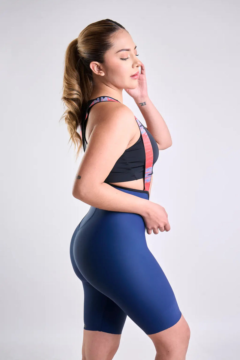 Pantaloneta Badana PRO de ciclismo para mujer con cargadera y banda siliconada-16
