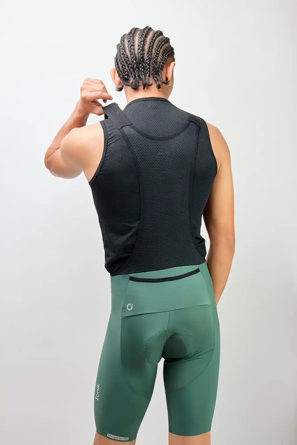 Pantaloneta Badana de Ciclismo para hombre con Banda Siliconada y cargaderas-2