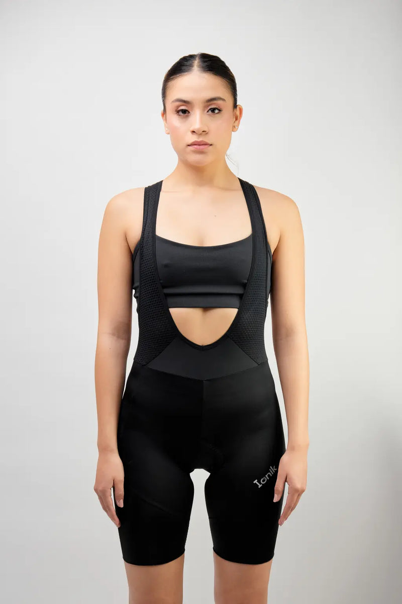 Pantaloneta Badana ONIX de ciclismo para mujer con cargadera y banda siliconada-12