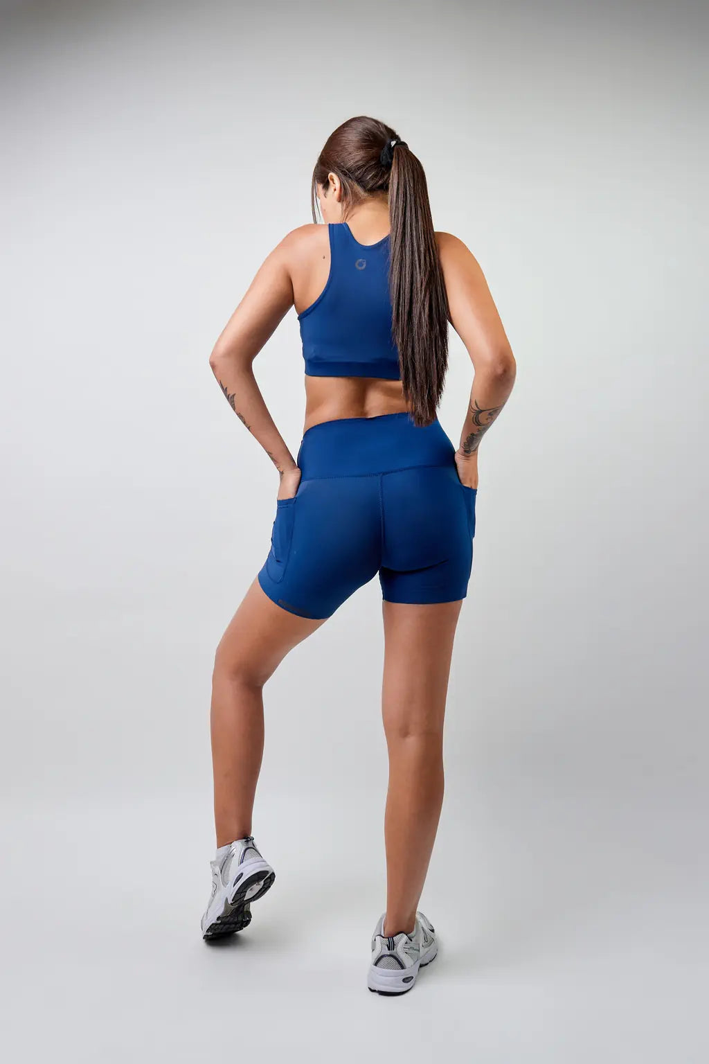 Biker Running Shorts deportivos para dama con bolsillo-22