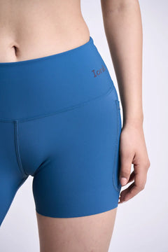 Biker Running Shorts deportivos para dama con bolsillo-2