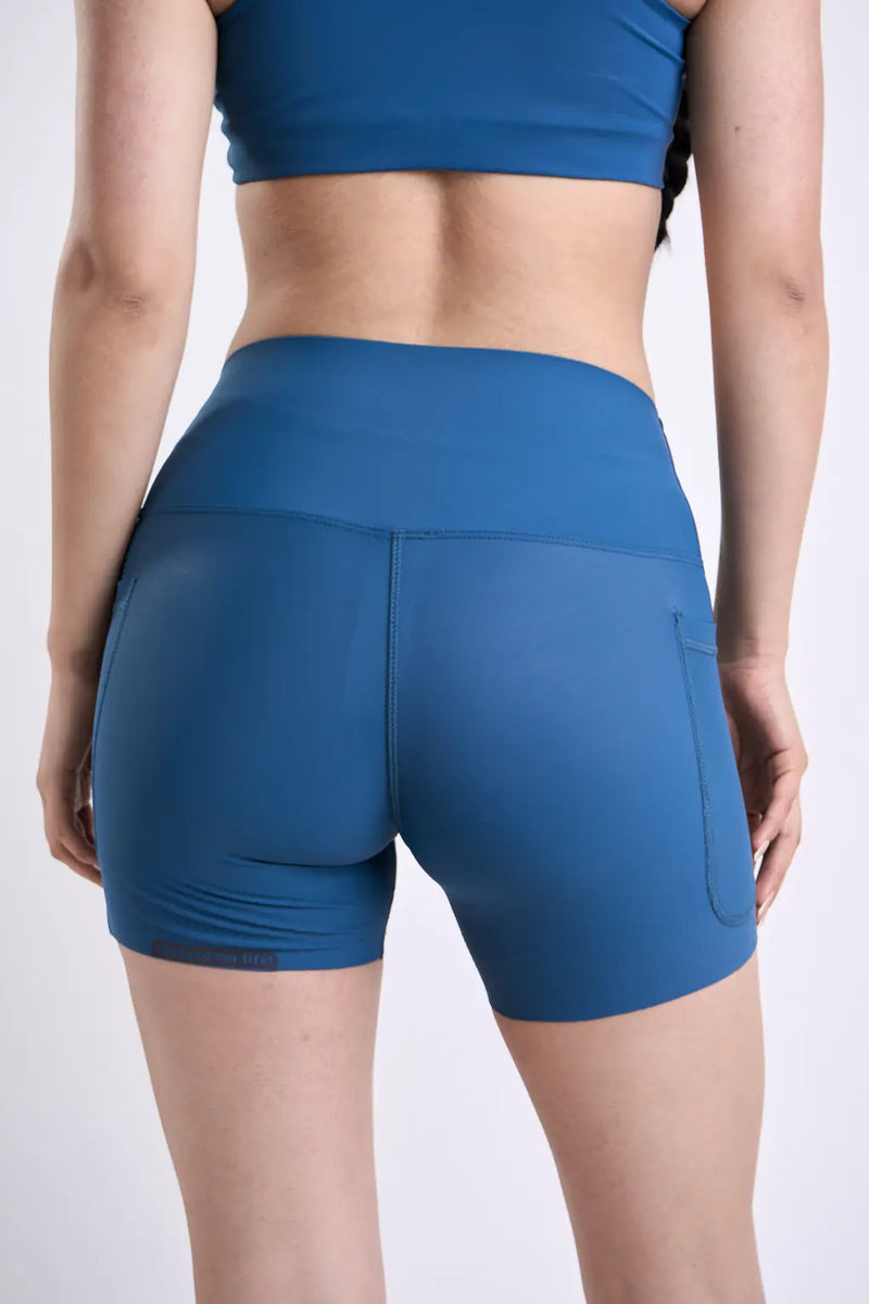 Biker Running Shorts deportivos para dama con bolsillo-5