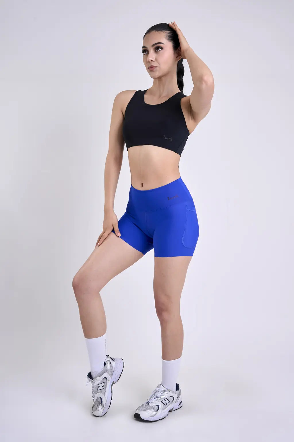 Biker Running Shorts deportivos para dama con bolsillo-35