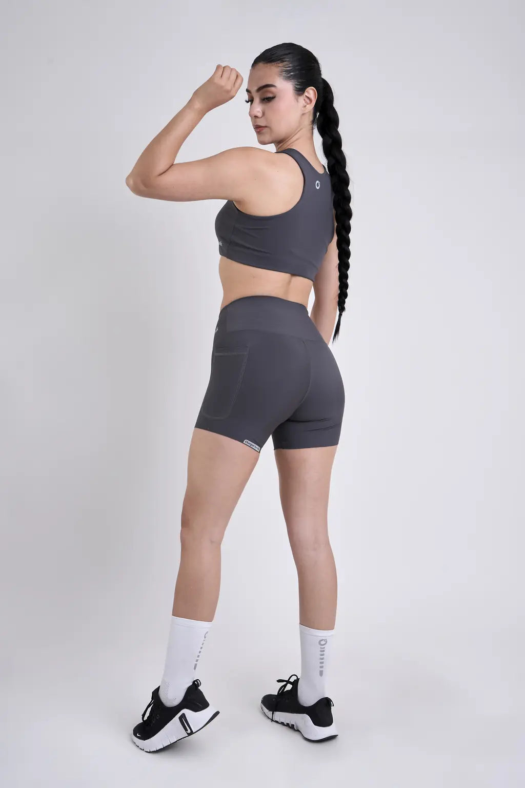 Biker Running Shorts deportivos para dama con bolsillo-39