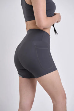 Biker Running Shorts deportivos para dama con bolsillo-37