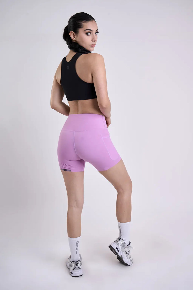 Biker Running Shorts deportivos para dama con bolsillo-27