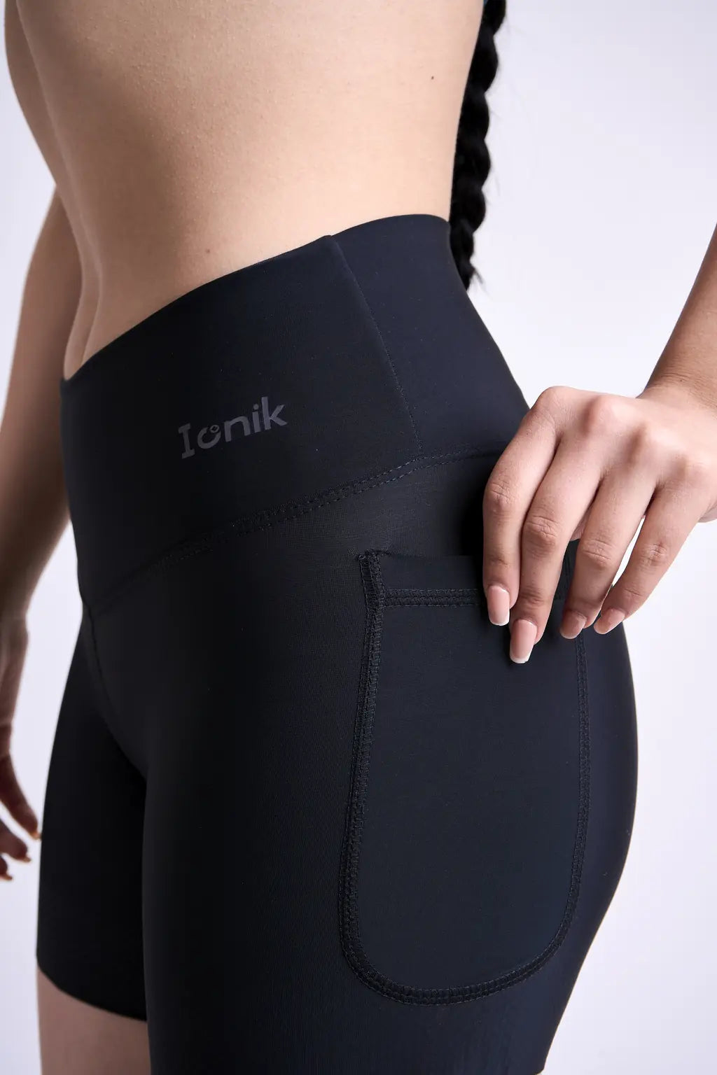 Biker Running Shorts deportivos para dama con bolsillo-10