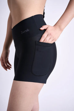 Biker Running Shorts deportivos para dama con bolsillo-9