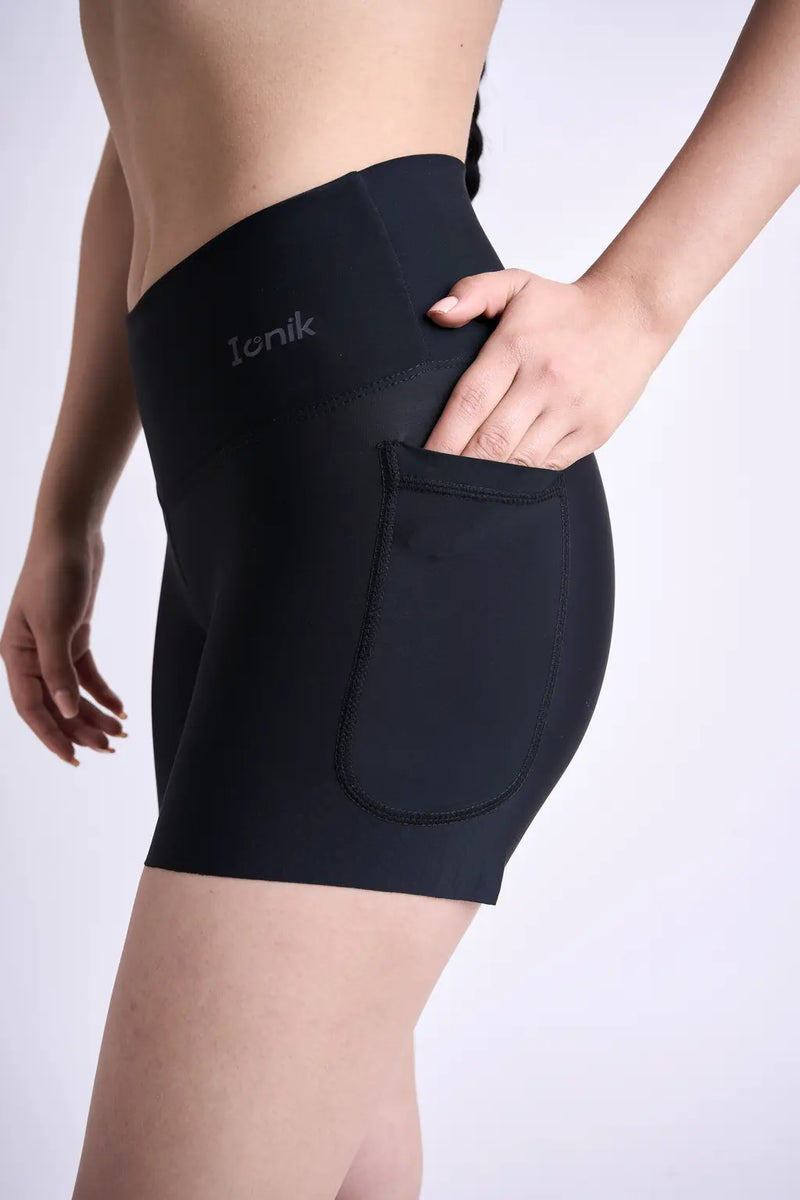 Biker Running Shorts deportivos para dama con bolsillo-9