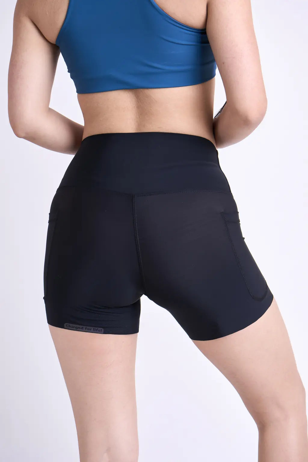 Biker Running Shorts deportivos para dama con bolsillo-14