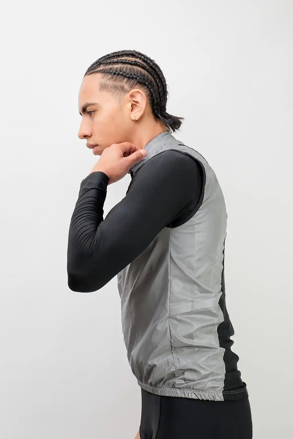 Chaleco de ciclismo UNISEX reflectivo gris-19