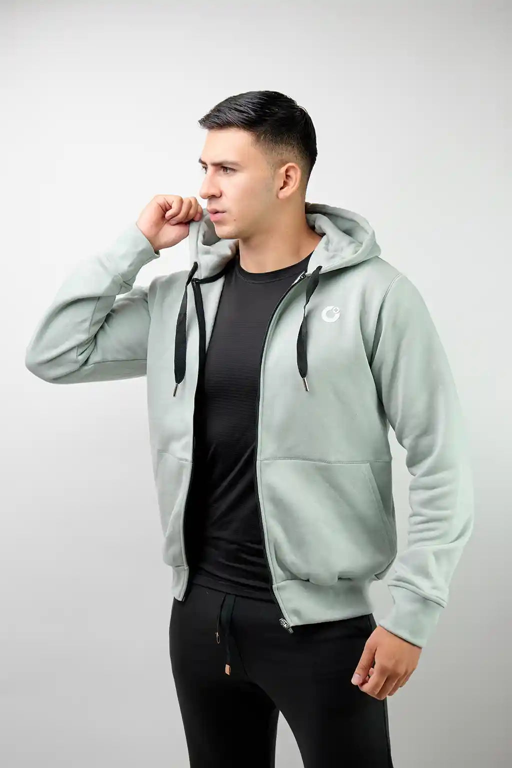Chaqueta Polar Basic Zipper para hombre-11