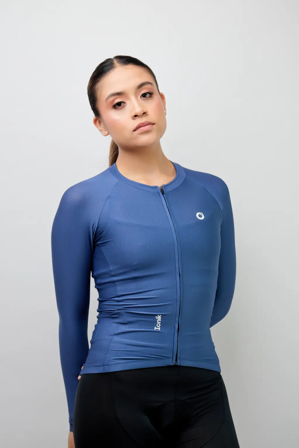 Jersey de ciclismo para mujer manga larga con detalles reflectivos-48