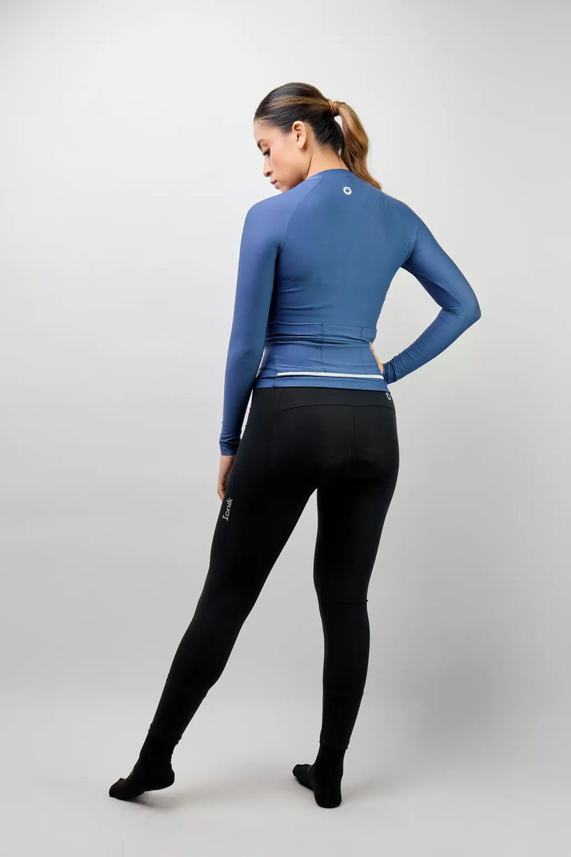 Jersey de ciclismo para mujer manga larga con detalles reflectivos-47