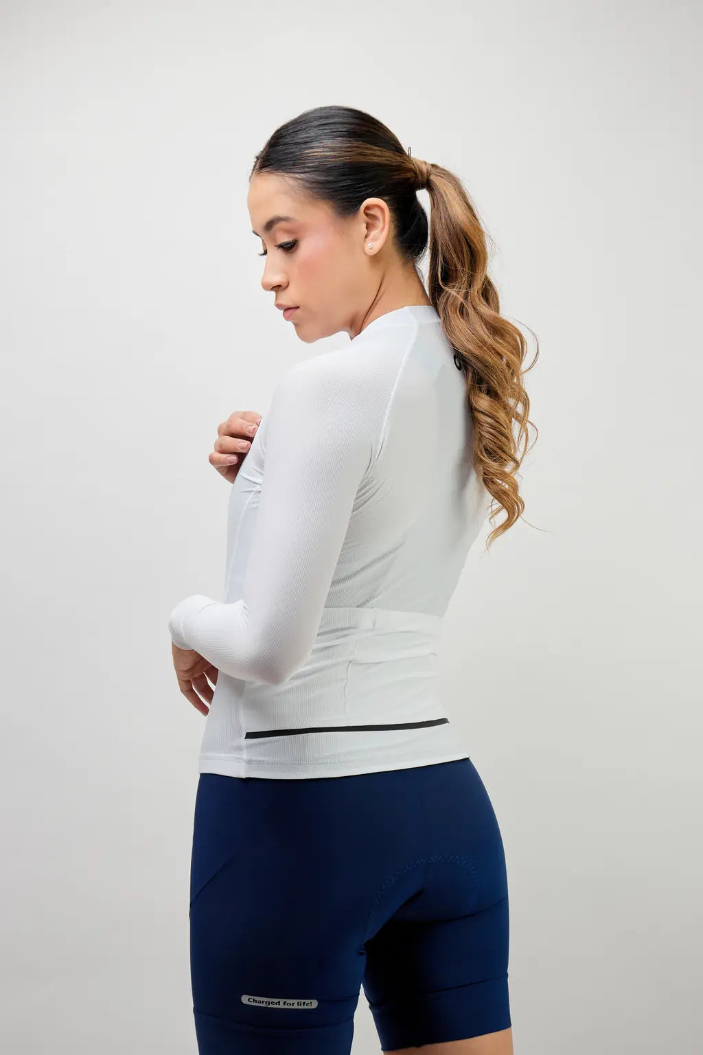 Jersey de ciclismo para mujer manga larga con detalles reflectivos-9