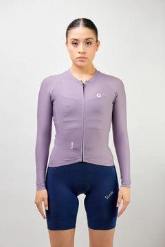 Jersey de ciclismo para mujer manga larga con detalles reflectivos-27