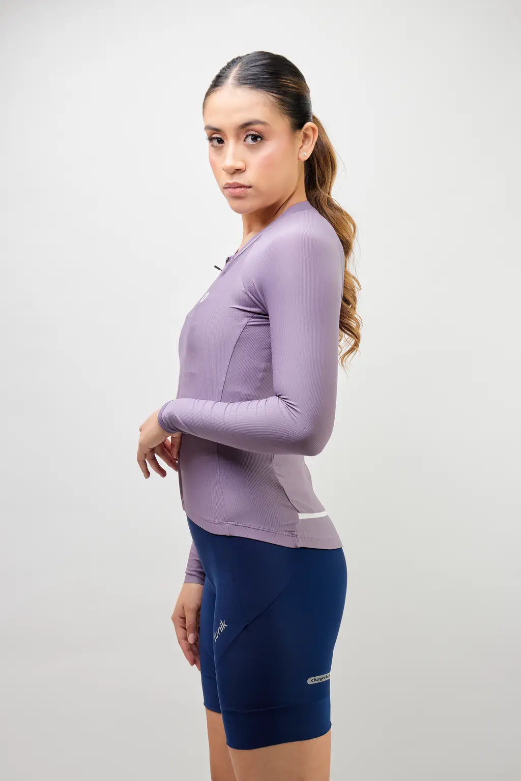 Jersey de ciclismo para mujer manga larga con detalles reflectivos-30