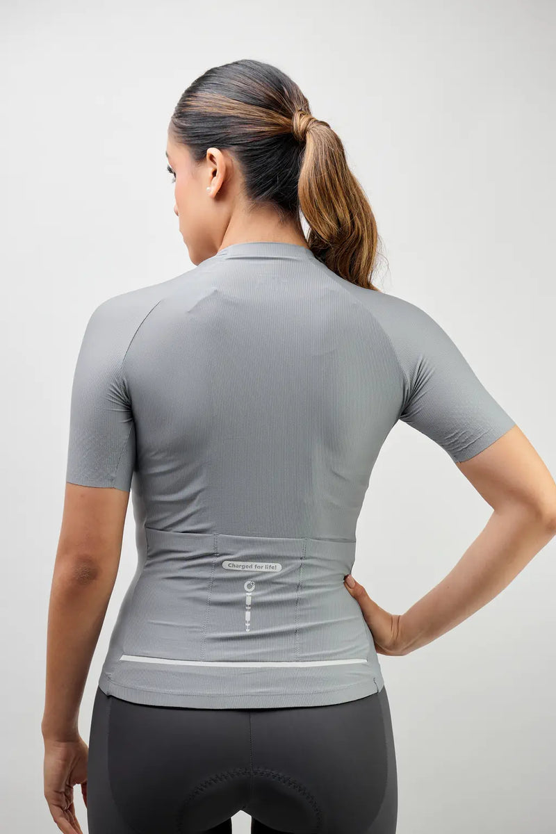 Jersey de ciclismo para mujer manga corta con detalles reflectivos-29
