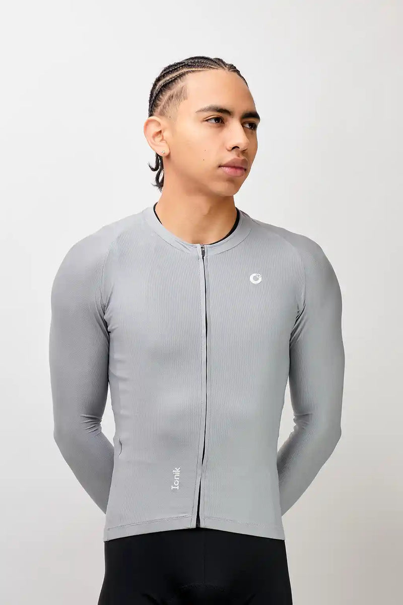 Jersey Start de ciclismo para hombre manga larga con detalles reflectivos-21