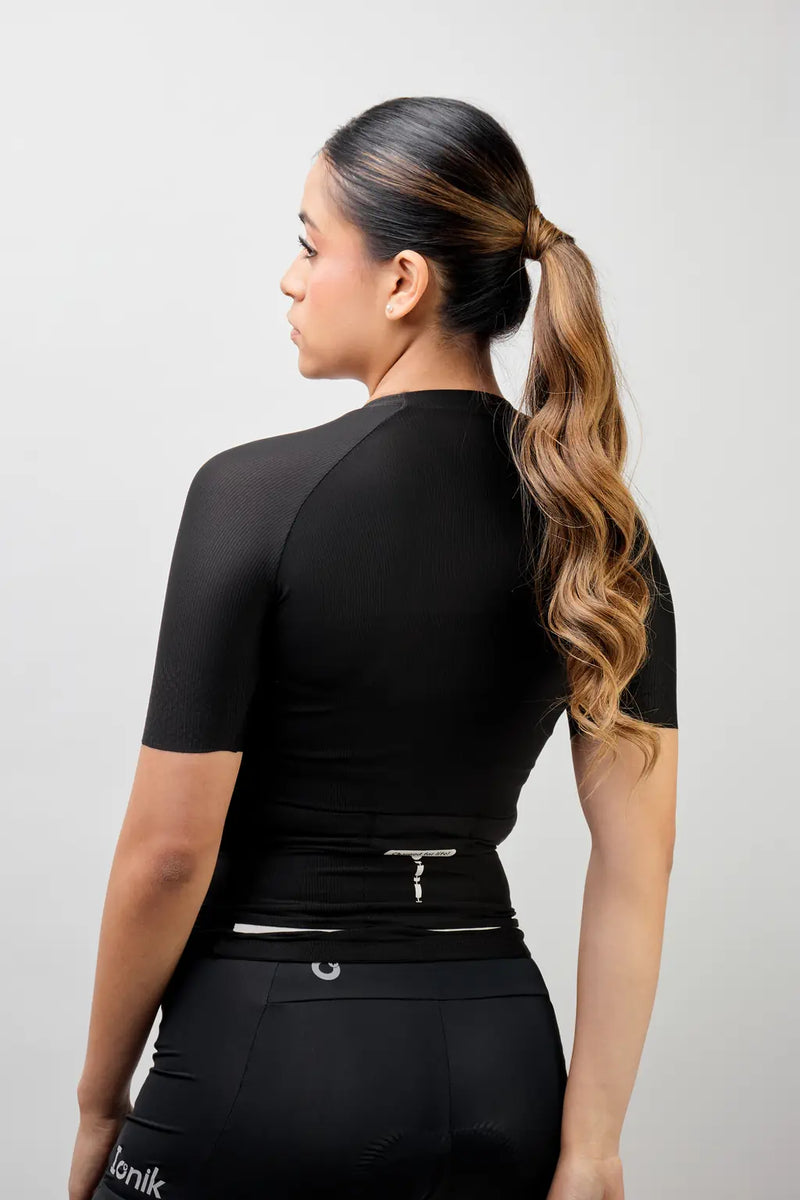 Jersey de ciclismo para mujer manga corta con detalles reflectivos-40