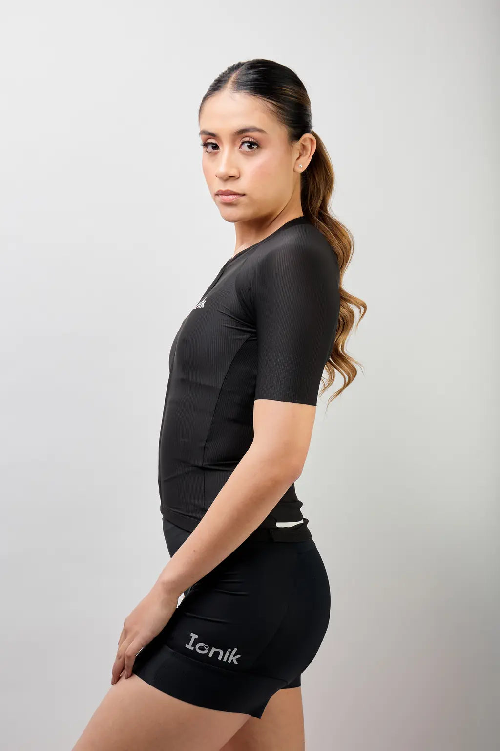Jersey de ciclismo para mujer manga corta con detalles reflectivos-36