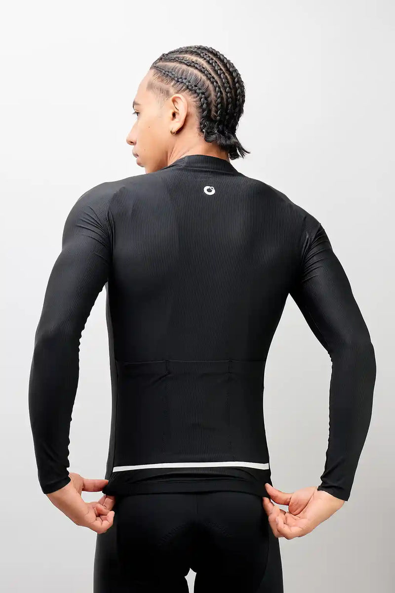 Jersey Start de ciclismo para hombre manga larga con detalles reflectivos-33