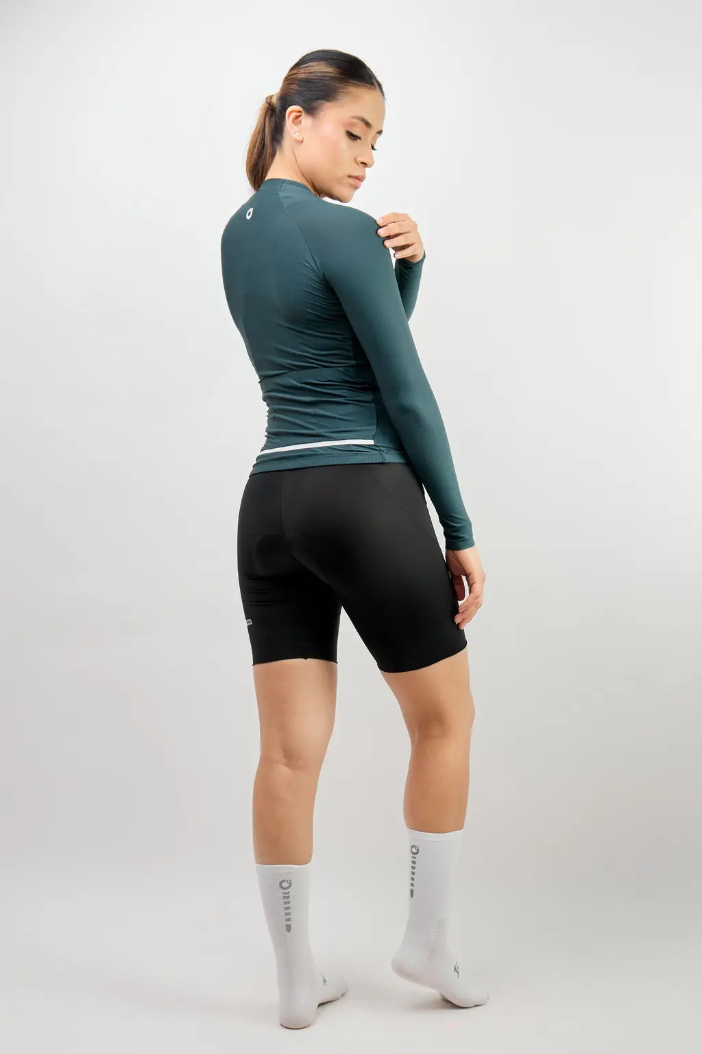 Jersey de ciclismo para mujer manga larga con detalles reflectivos-19